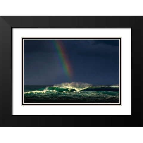 Divine Wave Black Modern Wood Framed Art Print with Double Matting by Varona, Verne