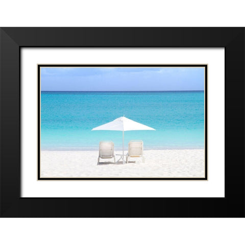 Turks and Caicos Island Black Modern Wood Framed Art Print with Double Matting by Varona, Verne