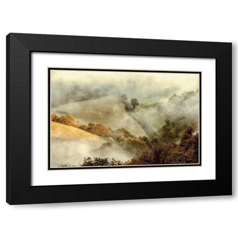 Awakening Fields Black Modern Wood Framed Art Print with Double Matting by Van de Goor, Lars