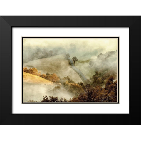 Awakening Fields Black Modern Wood Framed Art Print with Double Matting by Van de Goor, Lars