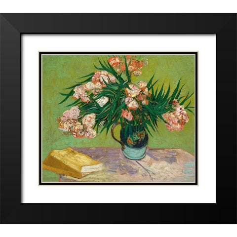 Oleanders, 1888 Black Modern Wood Framed Art Print with Double Matting by Van Gogh, Vincent