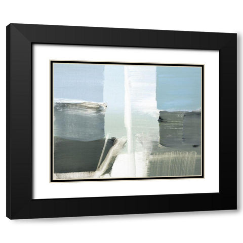 Spatial Composition 12.10.2017 Black Modern Wood Framed Art Print with Double Matting by Villafane, Stephane