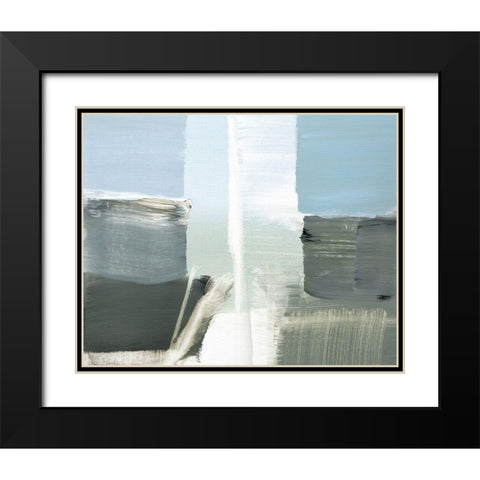 Spatial Composition 12.10.2017 Black Modern Wood Framed Art Print with Double Matting by Villafane, Stephane