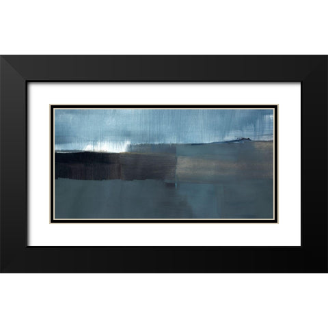 Spatial Composition 13.10.2019 Black Modern Wood Framed Art Print with Double Matting by Villafane, Stephane