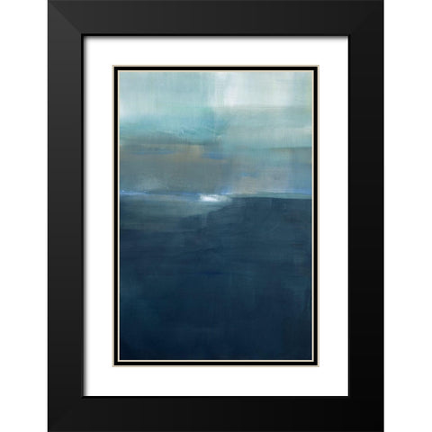 Spatial Composition 18.10.2019 Black Modern Wood Framed Art Print with Double Matting by Villafane, Stephane