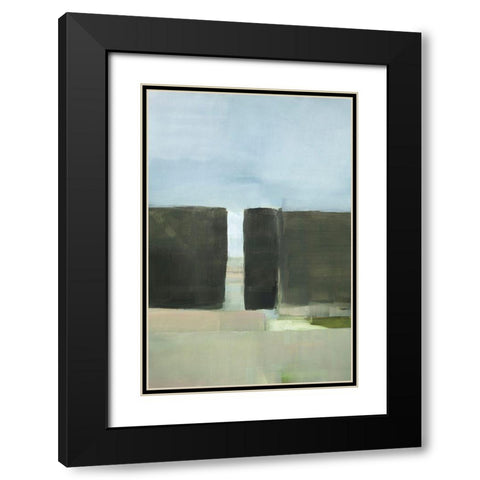 Spatial Composition 20.10.2019 Black Modern Wood Framed Art Print with Double Matting by Villafane, Stephane