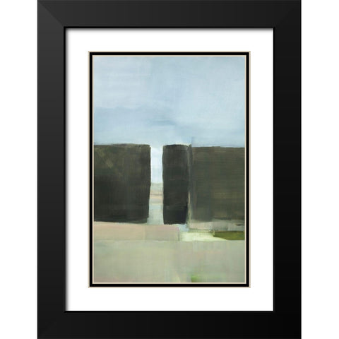 Spatial Composition 20.10.2019 Black Modern Wood Framed Art Print with Double Matting by Villafane, Stephane