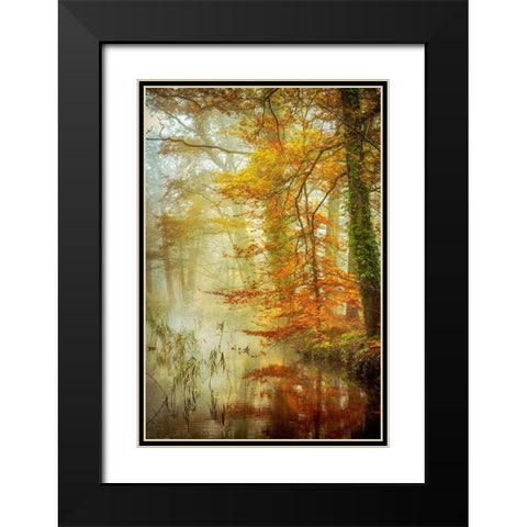 In Romance Black Modern Wood Framed Art Print with Double Matting by Van de Goor, Lars