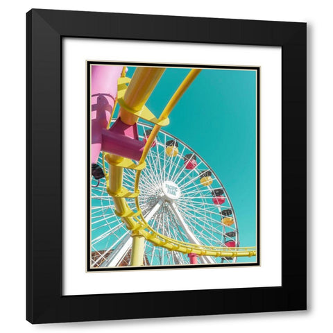 Pacific Wheel II Black Modern Wood Framed Art Print with Double Matting by Vargas, Carlos