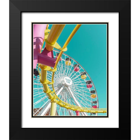 Pacific Wheel II Black Modern Wood Framed Art Print with Double Matting by Vargas, Carlos
