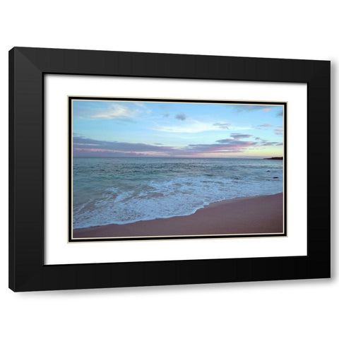 Hawaii Beach Sunset No. 1 Black Modern Wood Framed Art Print with Double Matting by Vargas, Carlos