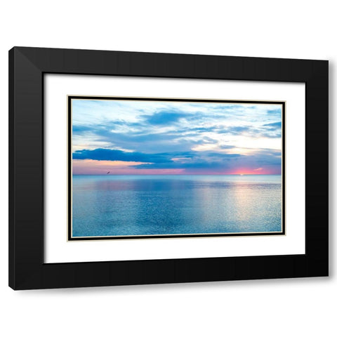 Calm Black Modern Wood Framed Art Print with Double Matting by Varona, Verne
