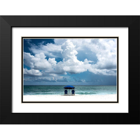 Just Us Two Black Modern Wood Framed Art Print with Double Matting by Varona, Verne