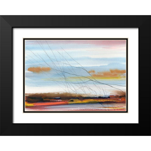 Still Air Black Modern Wood Framed Art Print with Double Matting by Vainio, Caryn