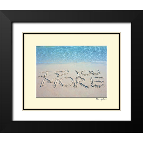 Love You More Black Modern Wood Framed Art Print with Double Matting by Vaughn, Steve