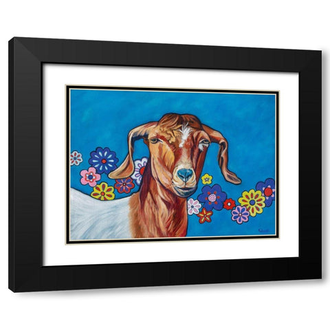 Gertie Black Modern Wood Framed Art Print with Double Matting by Wronski, Kathryn