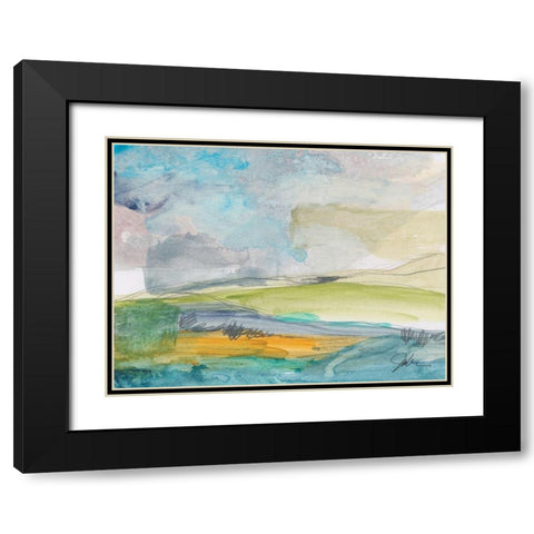 Earth Divided Black Modern Wood Framed Art Print with Double Matting by Weiss, Jan