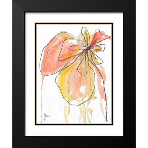 Coral in Nature Black Modern Wood Framed Art Print with Double Matting by Weiss, Jan