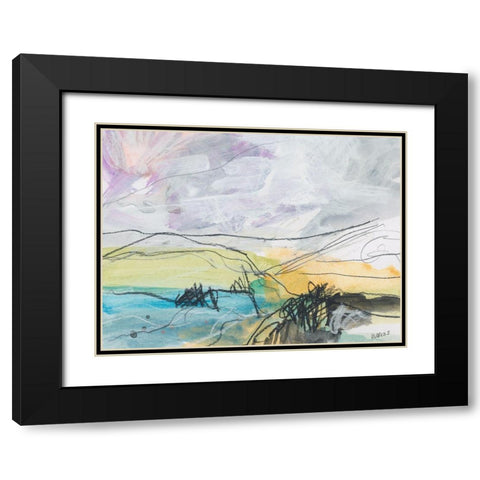 Trail to the Sea Black Modern Wood Framed Art Print with Double Matting by Weiss, Jan