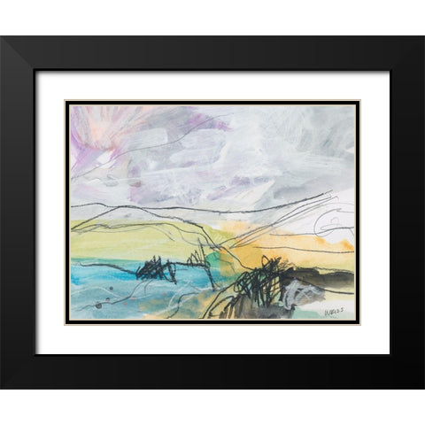 Trail to the Sea Black Modern Wood Framed Art Print with Double Matting by Weiss, Jan