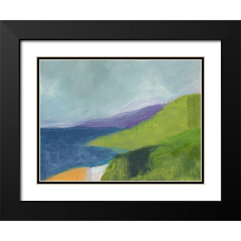 PCH 1 Central Coast Black Modern Wood Framed Art Print with Double Matting by Weiss, Jan