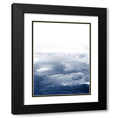 The Deep Blue Black Modern Wood Framed Art Print with Double Matting by Wong, Brandon