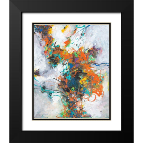 Fracture Black Modern Wood Framed Art Print with Double Matting by Weiss, Jan