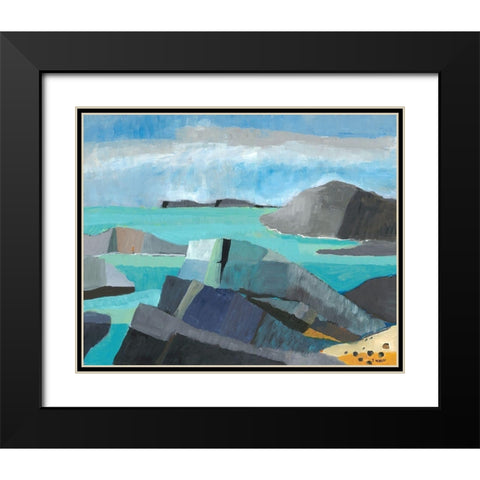Carmel Central Coast Black Modern Wood Framed Art Print with Double Matting by Weiss, Jan