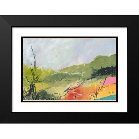 Wandering No. 1 Black Modern Wood Framed Art Print with Double Matting by Weiss, Jan