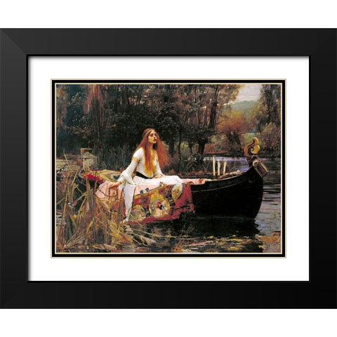 The Lady of Shalott, 1888 Black Modern Wood Framed Art Print with Double Matting by Waterhouse, John William