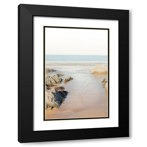 White Oceans 64 Black Modern Wood Framed Art Print with Double Matting by Winstanley, Ian