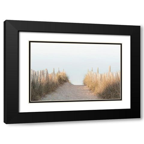 White Oceans 62 Black Modern Wood Framed Art Print with Double Matting by Winstanley, Ian