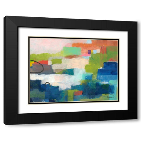 Colorfield No. 7 Black Modern Wood Framed Art Print with Double Matting by Weiss, Jan