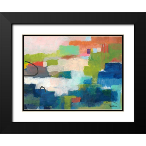 Colorfield No. 7 Black Modern Wood Framed Art Print with Double Matting by Weiss, Jan