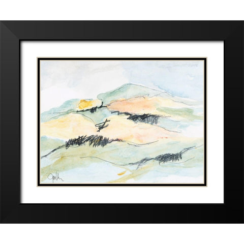 Mt. Diablo No. 1 Black Modern Wood Framed Art Print with Double Matting by Weiss, Jan