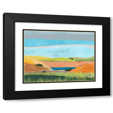 Of Independent Hues Black Modern Wood Framed Art Print with Double Matting by Weiss, Jan