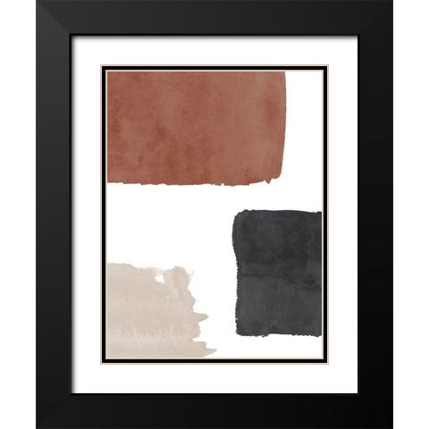 Terracotta No. 1 Black Modern Wood Framed Art Print with Double Matting by Wong, Brandon