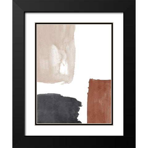 Terracotta No. 2 Black Modern Wood Framed Art Print with Double Matting by Wong, Brandon