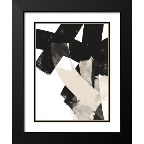 Nordic No. 2 Black Modern Wood Framed Art Print with Double Matting by Wong, Brandon