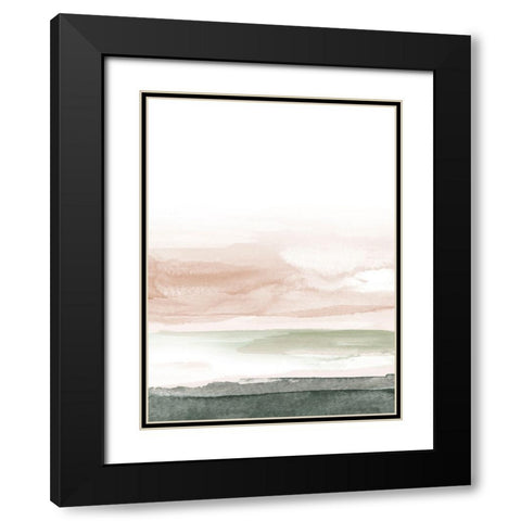 Pink Grey No. 1 Black Modern Wood Framed Art Print with Double Matting by Wong, Brandon