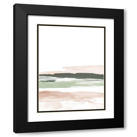 Pink Grey No. 2 Black Modern Wood Framed Art Print with Double Matting by Wong, Brandon