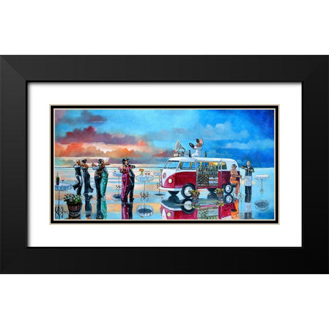 The Last Dance II Black Modern Wood Framed Art Print with Double Matting by West, Ronald
