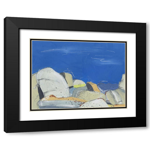 Joshua Tree Boulders Black Modern Wood Framed Art Print with Double Matting by Weiss, Jan