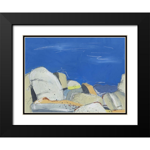Joshua Tree Boulders Black Modern Wood Framed Art Print with Double Matting by Weiss, Jan