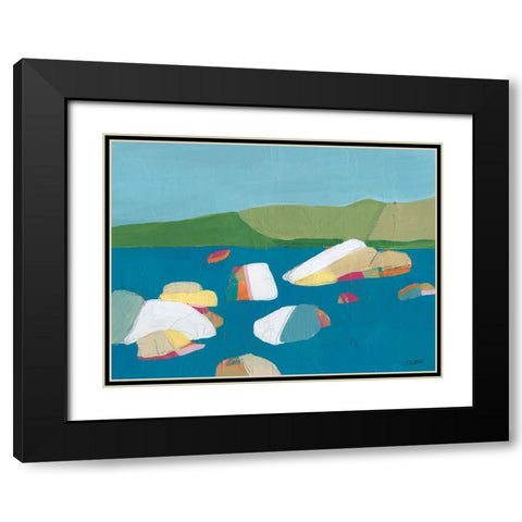 Sand Harbor No. 2 Black Modern Wood Framed Art Print with Double Matting by Weiss, Jan