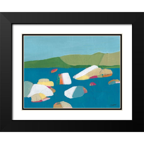 Sand Harbor No. 2 Black Modern Wood Framed Art Print with Double Matting by Weiss, Jan