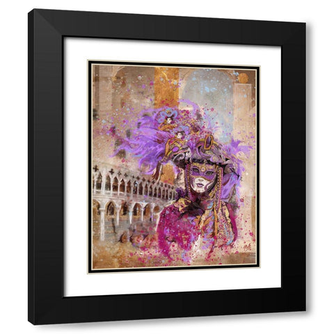 Venice 3 Black Modern Wood Framed Art Print with Double Matting by Wiley, Marta