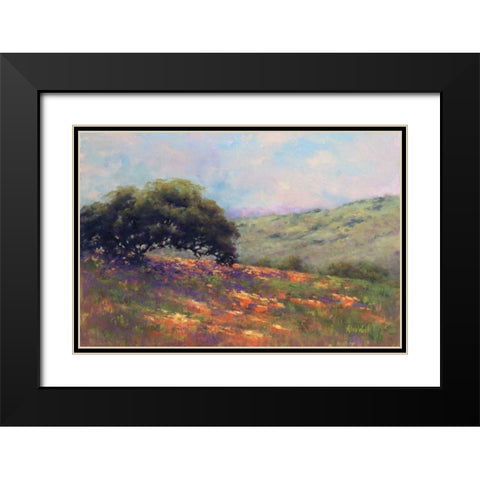 Poppy Hill Black Modern Wood Framed Art Print with Double Matting by Weil, Alice
