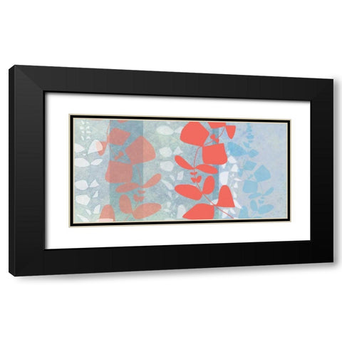 Dimensional Leaves Black Modern Wood Framed Art Print with Double Matting by Weiss, Jan