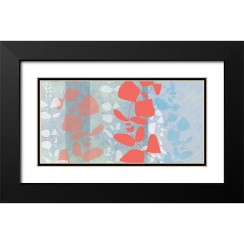 Dimensional Leaves Black Modern Wood Framed Art Print with Double Matting by Weiss, Jan